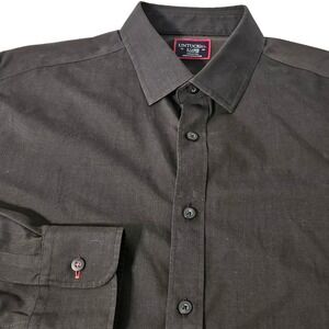 UNTUCKit Black Wrinkle Free  Cotton Mens X Large Long Sleeve Button XL Shirt